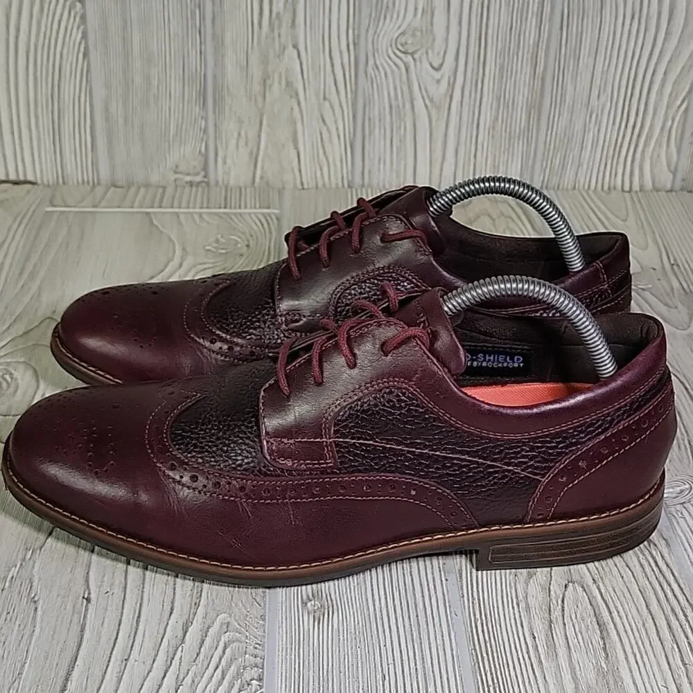 Rockport Dustin Wingtip Leather Lace Up Oxford Shoes Mens Size 9